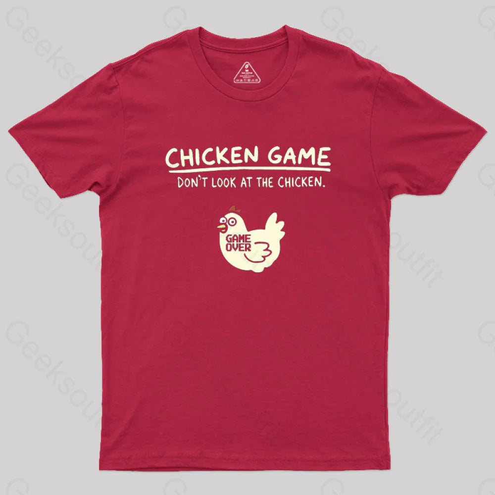 Chicken Game Geek T-Shirt Red / S