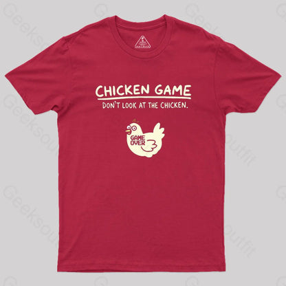 Chicken Game Geek T-Shirt Red / S