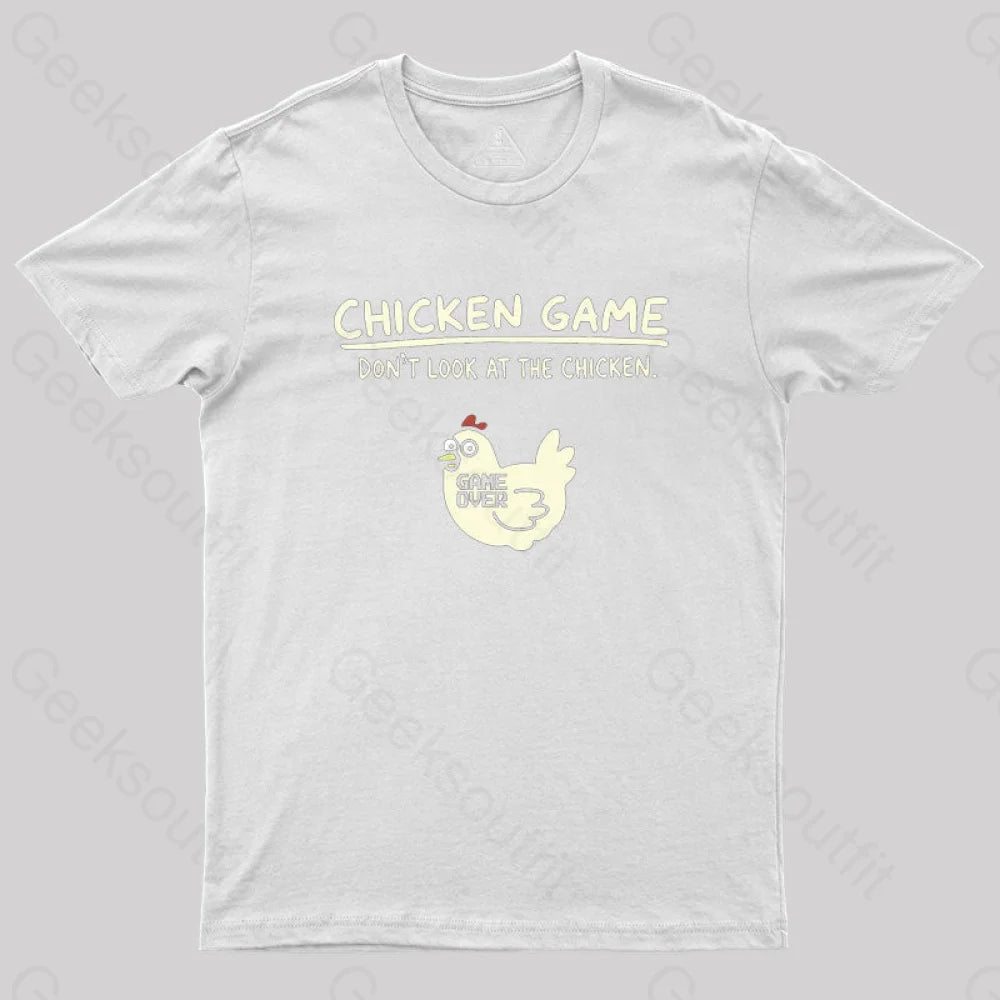 Chicken Game Geek T-Shirt White / S