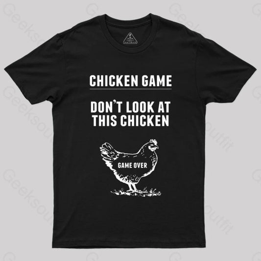 Chicken Game Nerd T-Shirt Black / S