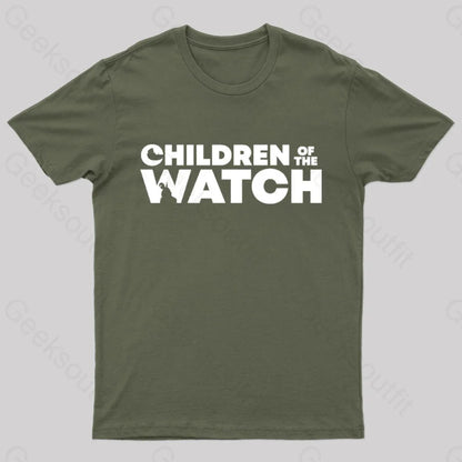 Children Of The Watch Nerd T-Shirt Army Green / S