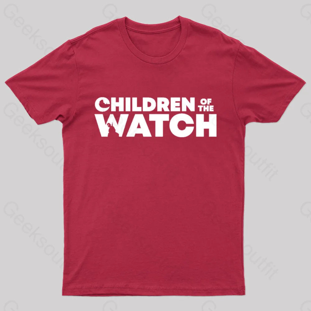 Children Of The Watch Nerd T-Shirt Red / S