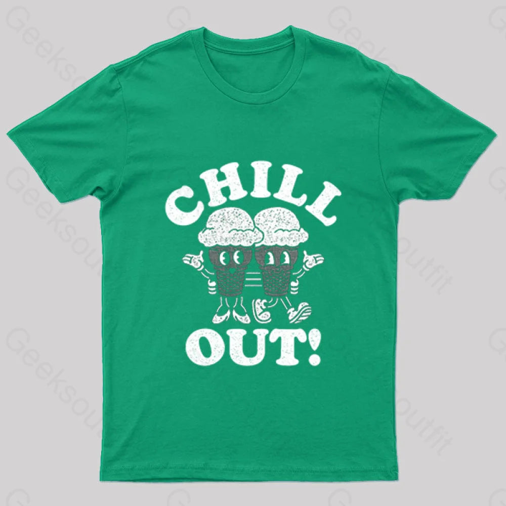 Chill Out Nerd T-Shirt Green / S