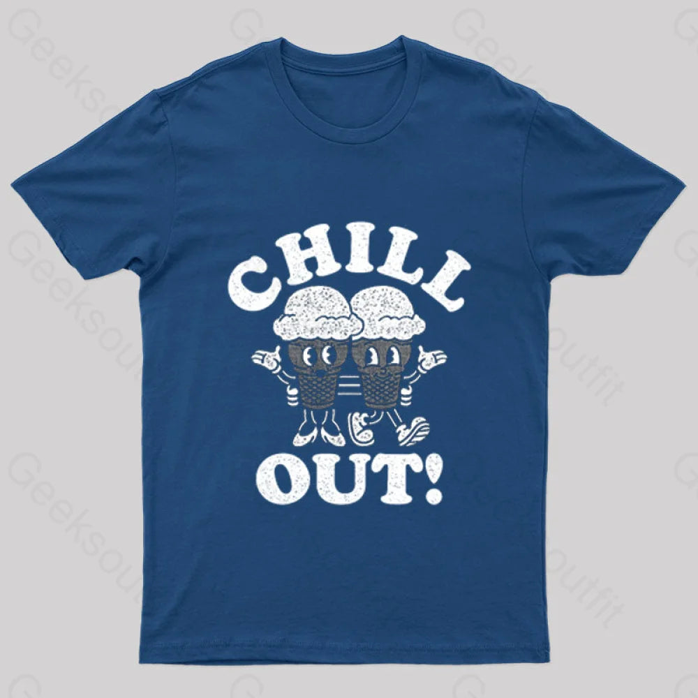 Chill Out Nerd T-Shirt Navy / S