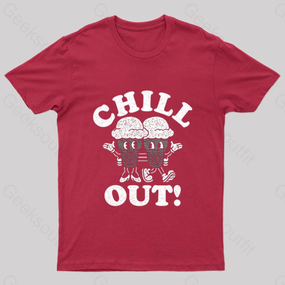 Chill Out Nerd T-Shirt Red / S