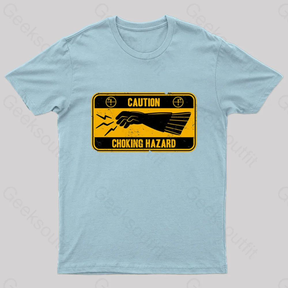 Choke Hazard Geek T-Shirt Light Blue / S