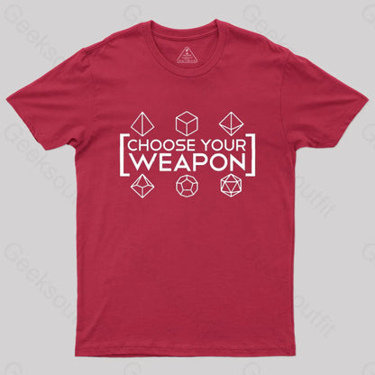 Choose Your Weapon White T-Shirt Red / S