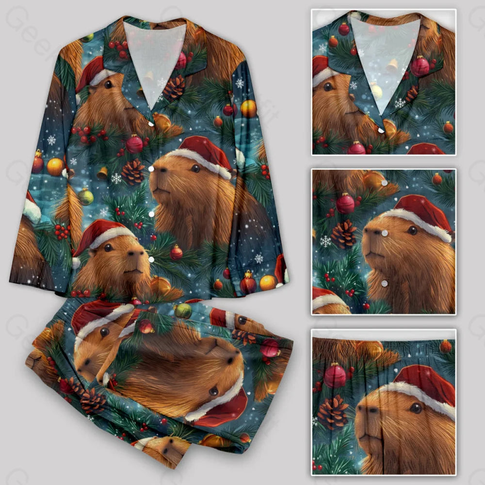 Christmas Capybara Pajamas Set Yc