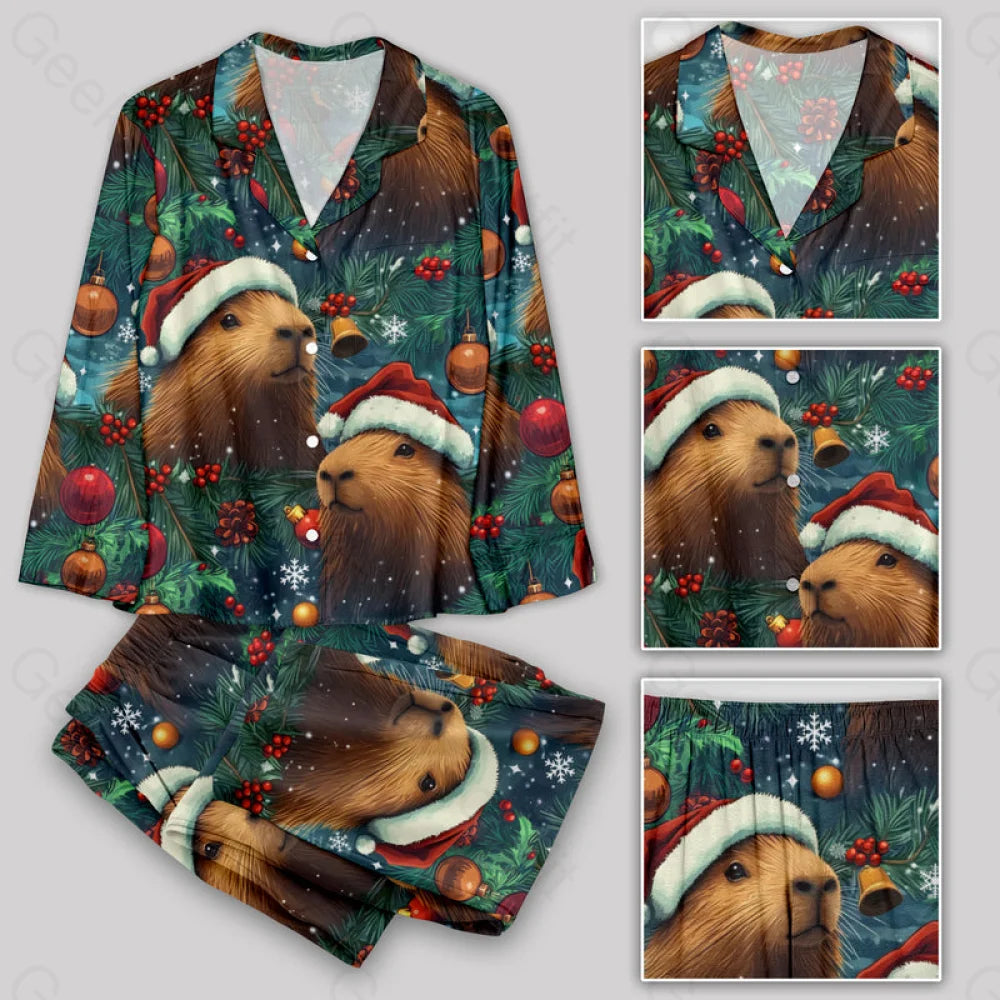 Christmas Capybara Pajamas Set Yc