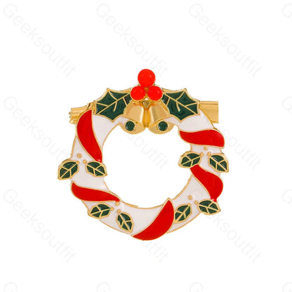 Christmas Cartoon Snowman Bells Pins 01Christmas Wreath