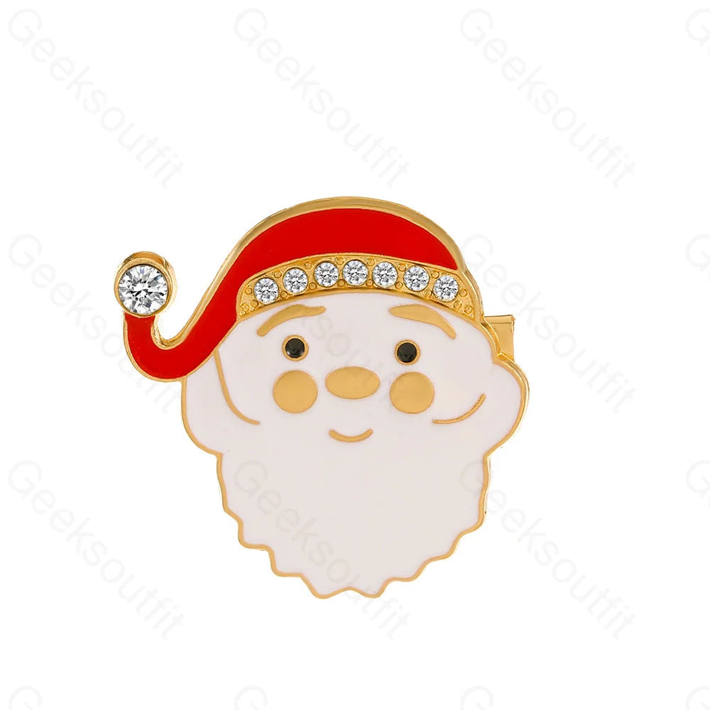 Christmas Cartoon Snowman Bells Pins 02 Santa Claus