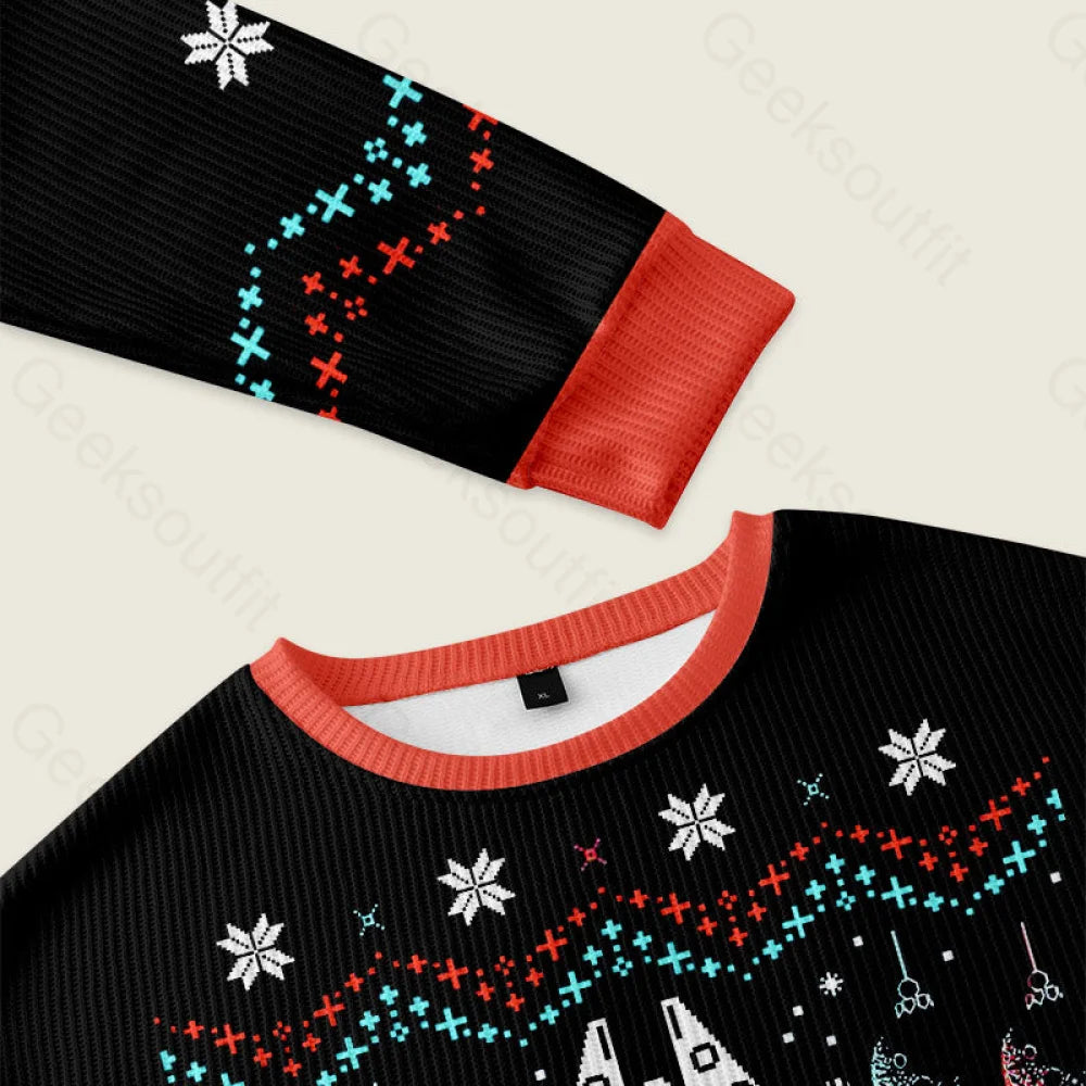 Christmas Cave Black Ugly Sweater