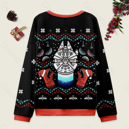 Christmas Cave Black Ugly Sweater