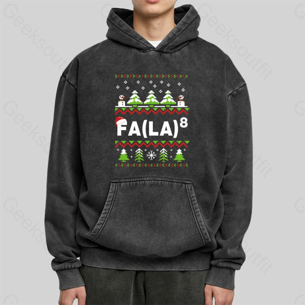 Christmas Fa (La)8 Washed Hoodie