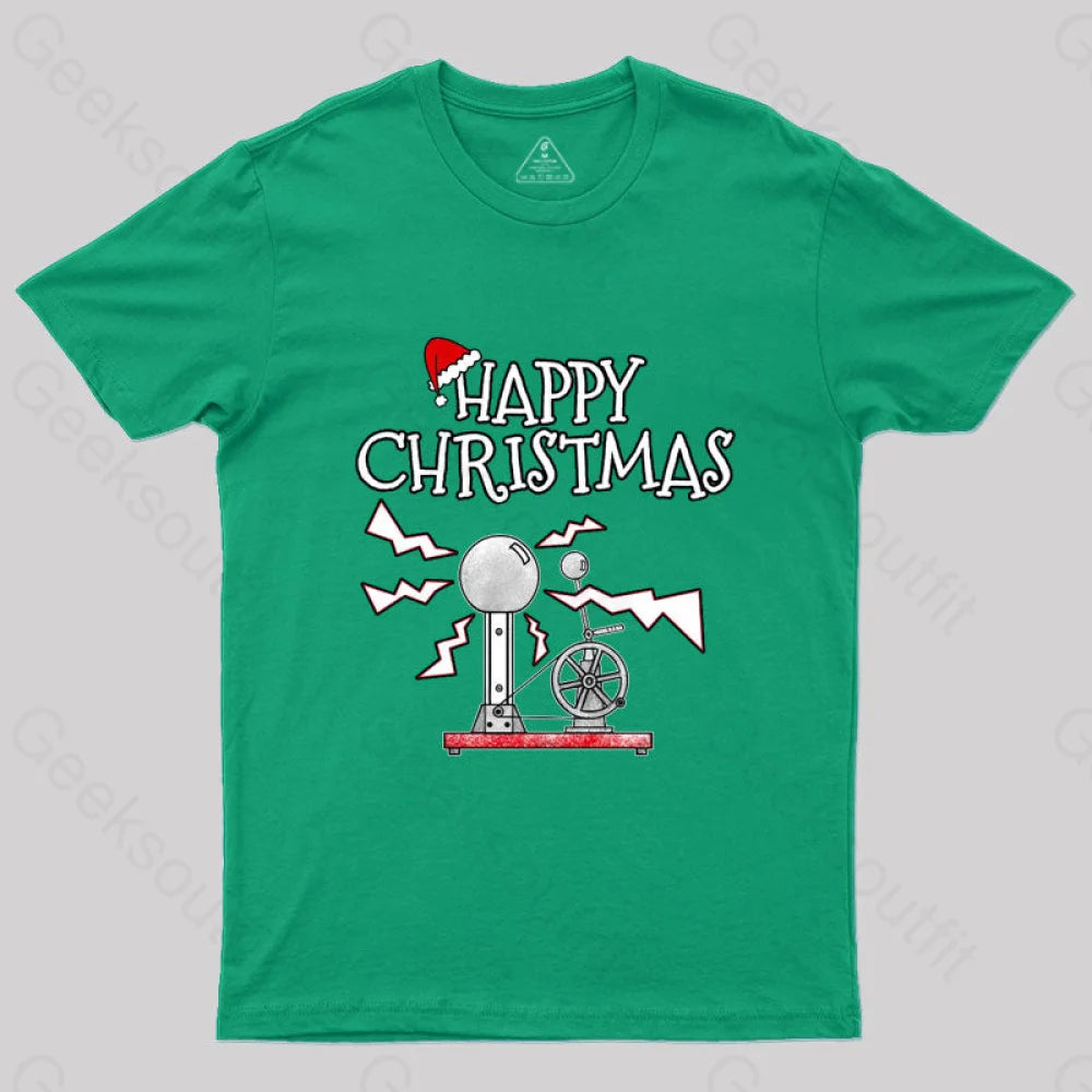 Christmas Physics Science T-Shirt Green / S