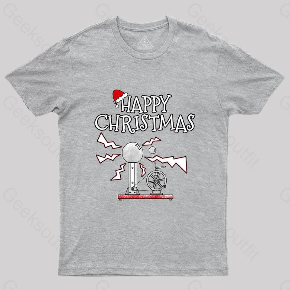 Christmas Physics Science T-Shirt Grey / S