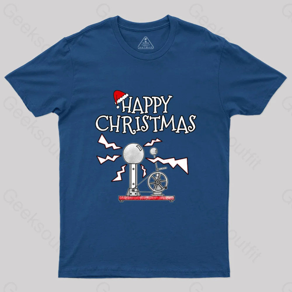 Christmas Physics Science T-Shirt Navy / S