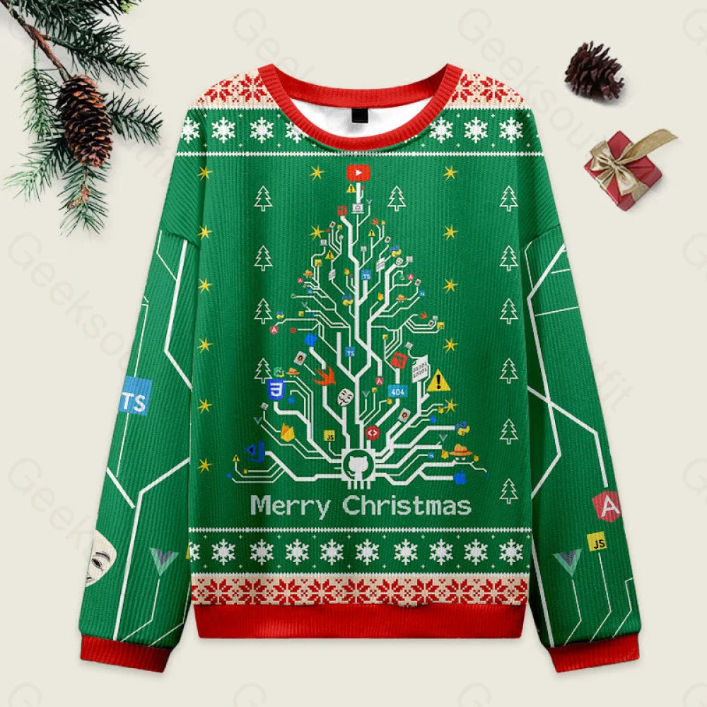 Circuit Diagram Christmas Tree Ugly Sweater Men’s Style-S