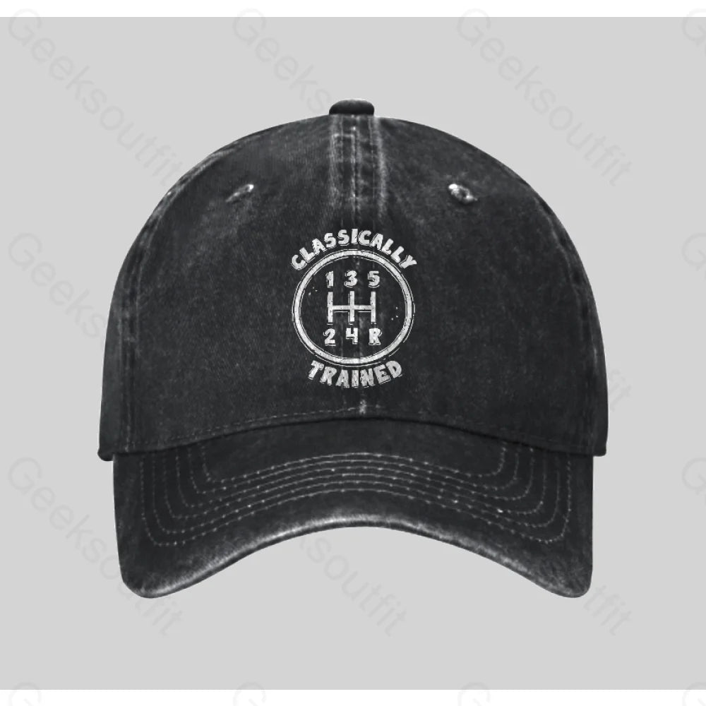 Classically Trained Washed Vintage Baseball Cap Black