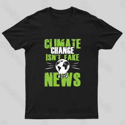 Climate Change Protection Geek T-Shirt Black / S