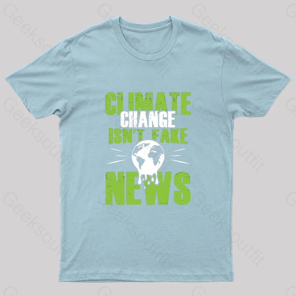 Climate Change Protection Geek T-Shirt Light Blue / S