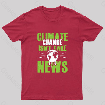 Climate Change Protection Geek T-Shirt Red / S