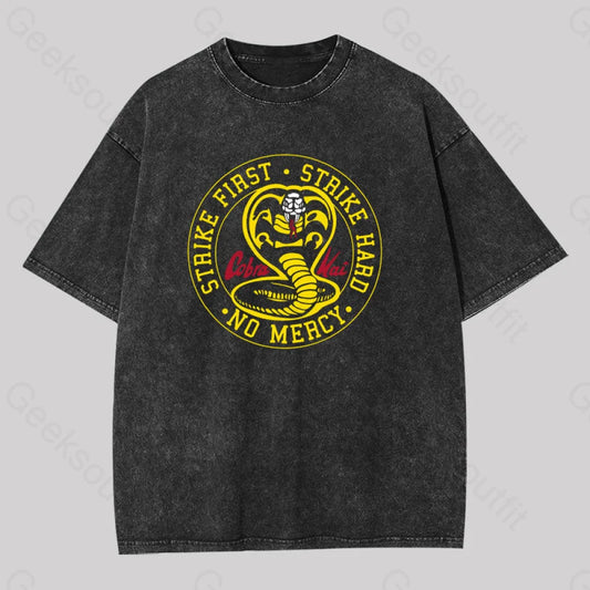 Cobra Kai Dojo Geek Washed T-Shirt Black / S