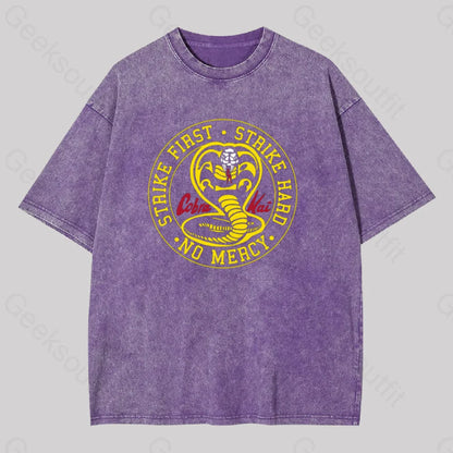 Cobra Kai Dojo Geek Washed T-Shirt Purple / S