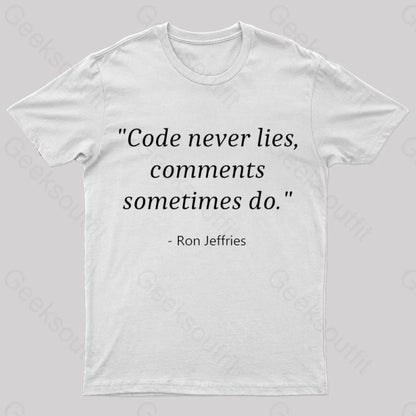 Code Never Lies Geek T-Shirt White / S