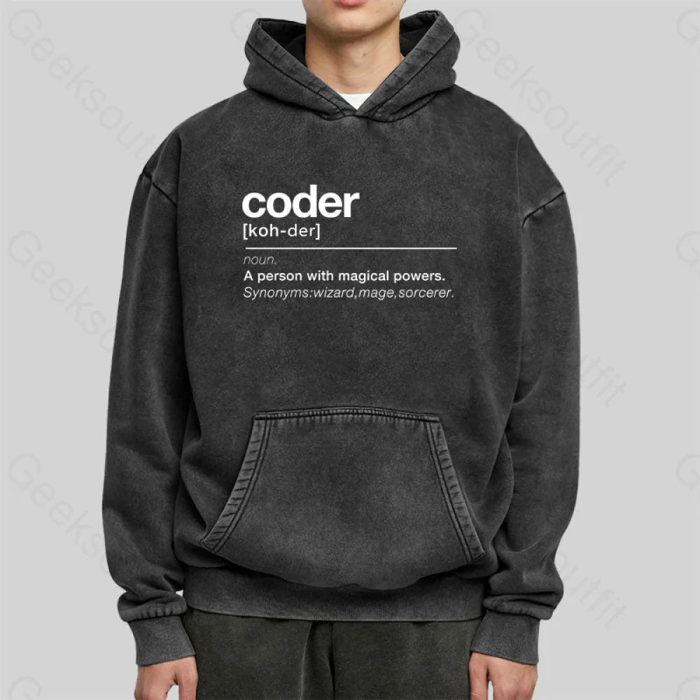 Coder Definition Washed Hoodie