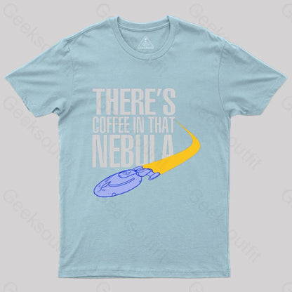 Coffee In That Nebula T-Shirt Light Blue / S