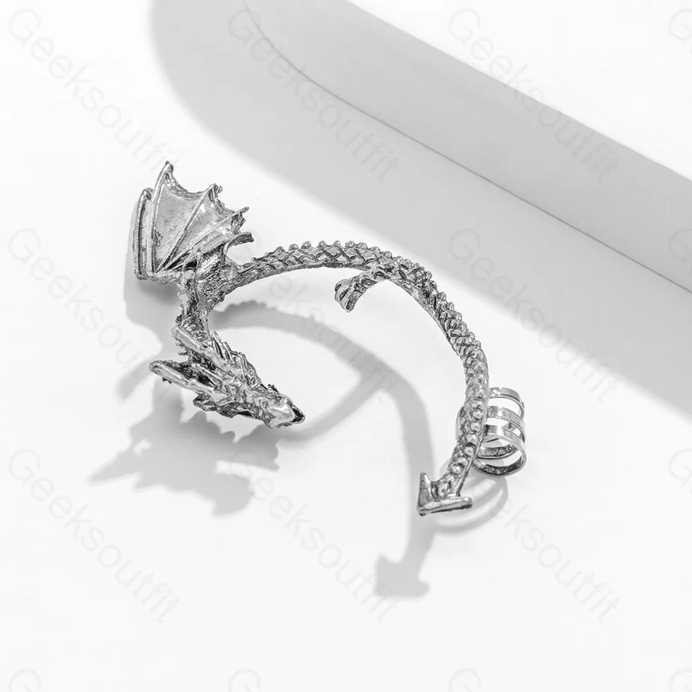 Coiling Dragon Ear Cuffs - Geeksoutfit