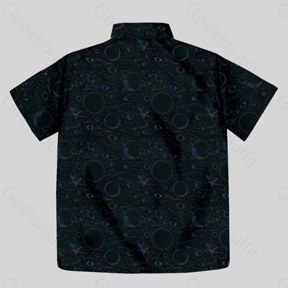 Colorful planet Button Up Pocket Shirt - Geeksoutfit