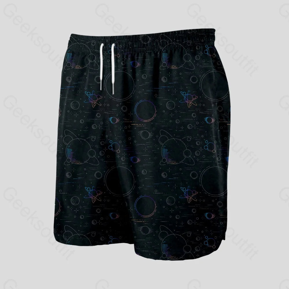 Colorful planet Geeky Drawstring Shorts - Geeksoutfit