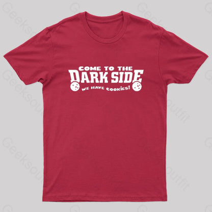 Come To The Dark Side Geek T-Shirt Red / S