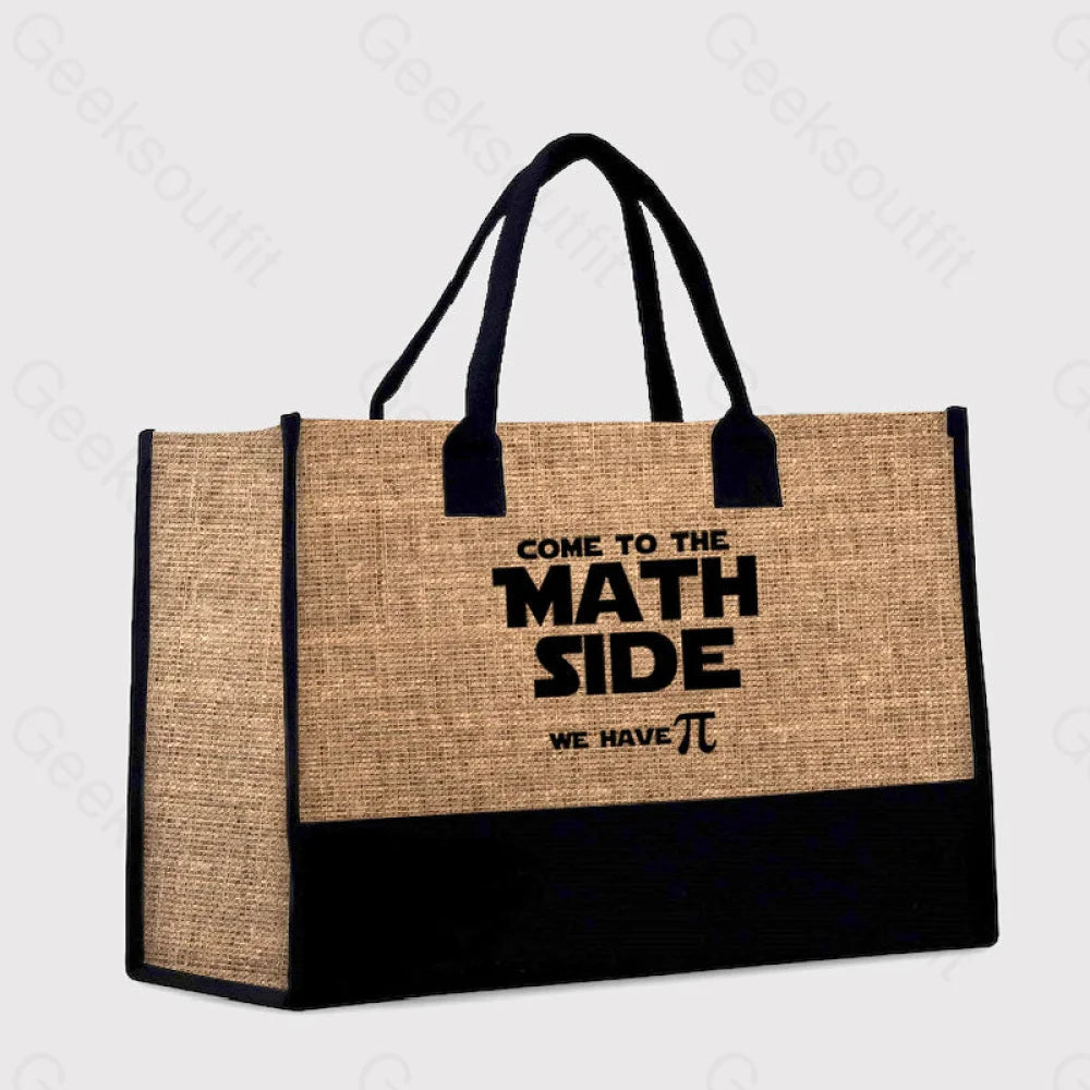 Come To The Math Side We Have Pi Cotton Tote Bag Brown