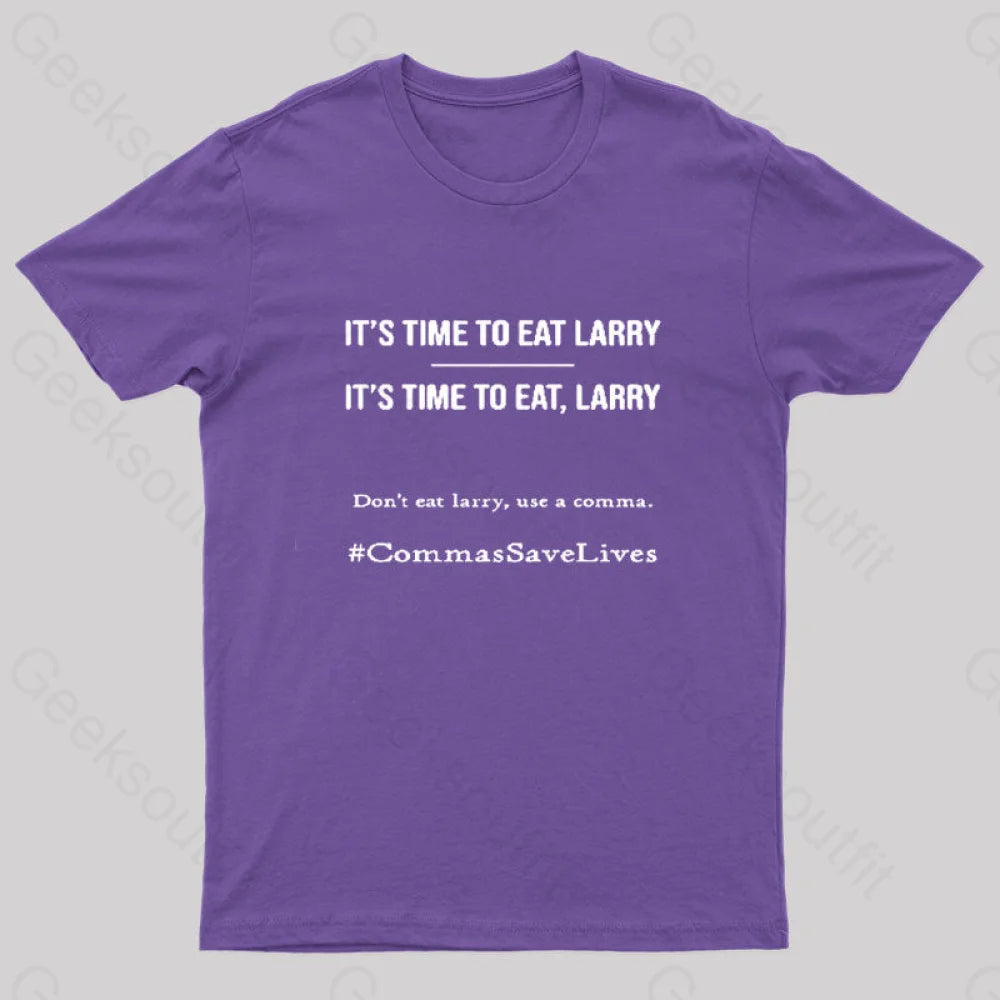 Commas Save Lives T-Shirt Purple / S