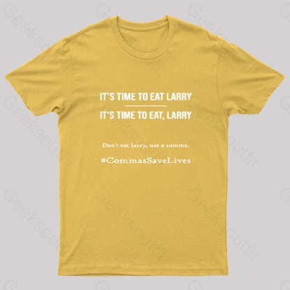 Commas Save Lives T-Shirt Yellow / S