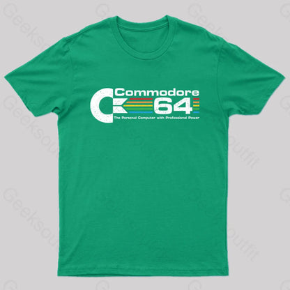 Commodore 64 Nerd T-Shirt Green / S Yc