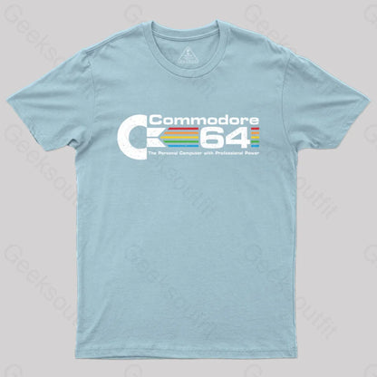 Commodore 64 Nerd T-Shirt Light Blue / S Yc