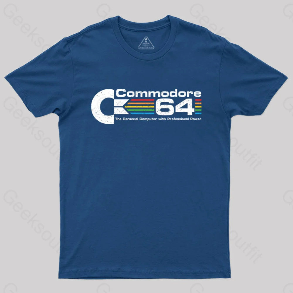 Commodore 64 Nerd T-Shirt Navy / S Yc