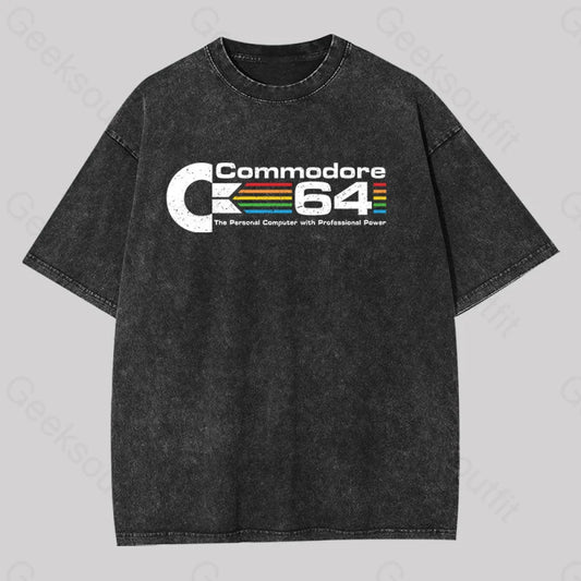 Commodore 64 Washed T-Shirt Black / S