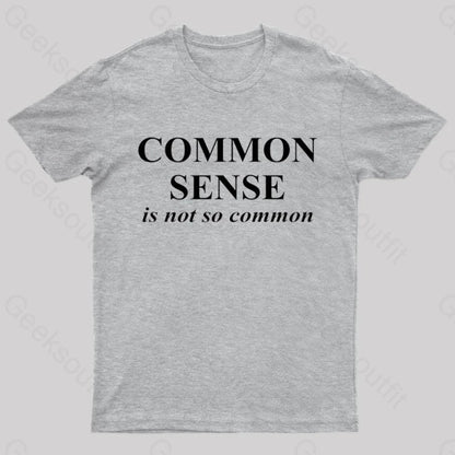 Common Sense Is Not So Geek T-Shirt Grey / S