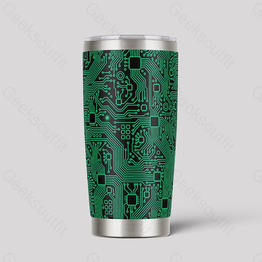 Computer Circuit Board Green Geeks Tumbler