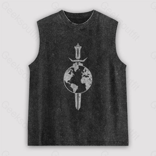 Cosmic Voyage Terran Empire Unisex Washed Tank Black / S