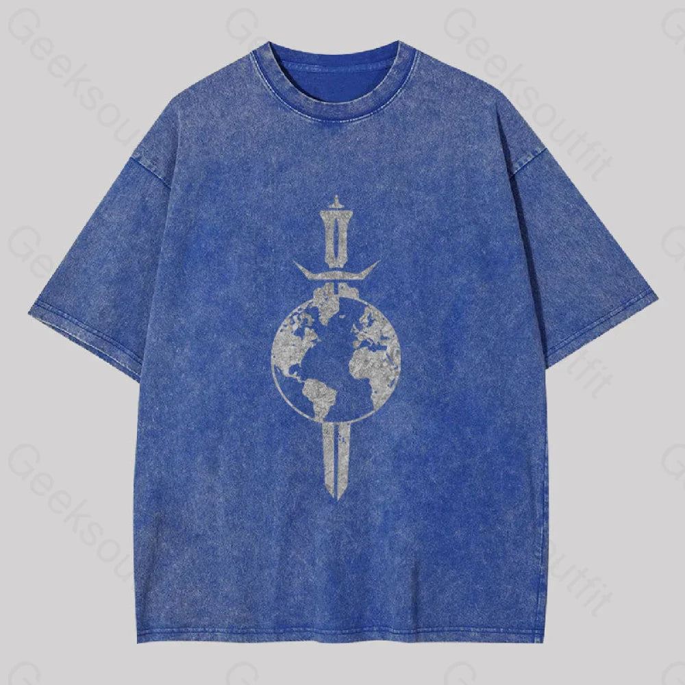 Cosmic Voyage Terran Empire Washed T-Shirt Blue / S