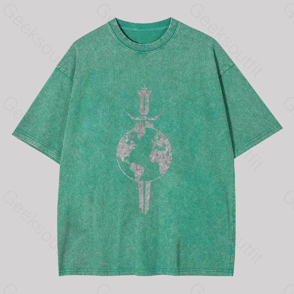 Cosmic Voyage Terran Empire Washed T-Shirt Grass Green / S