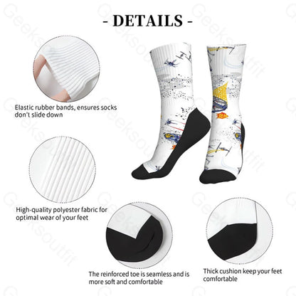 Cosmic War White Men’s Socks