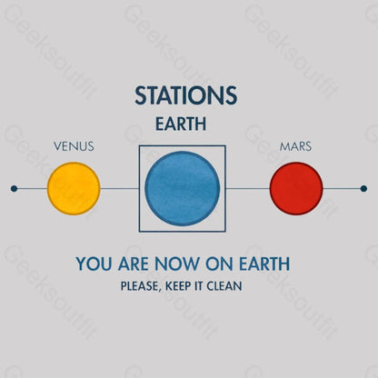 Cosmos Stations Geek T-Shirt