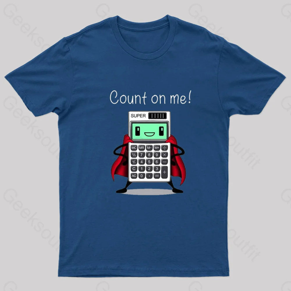 Count On Me Nerd T-Shirt Navy / S